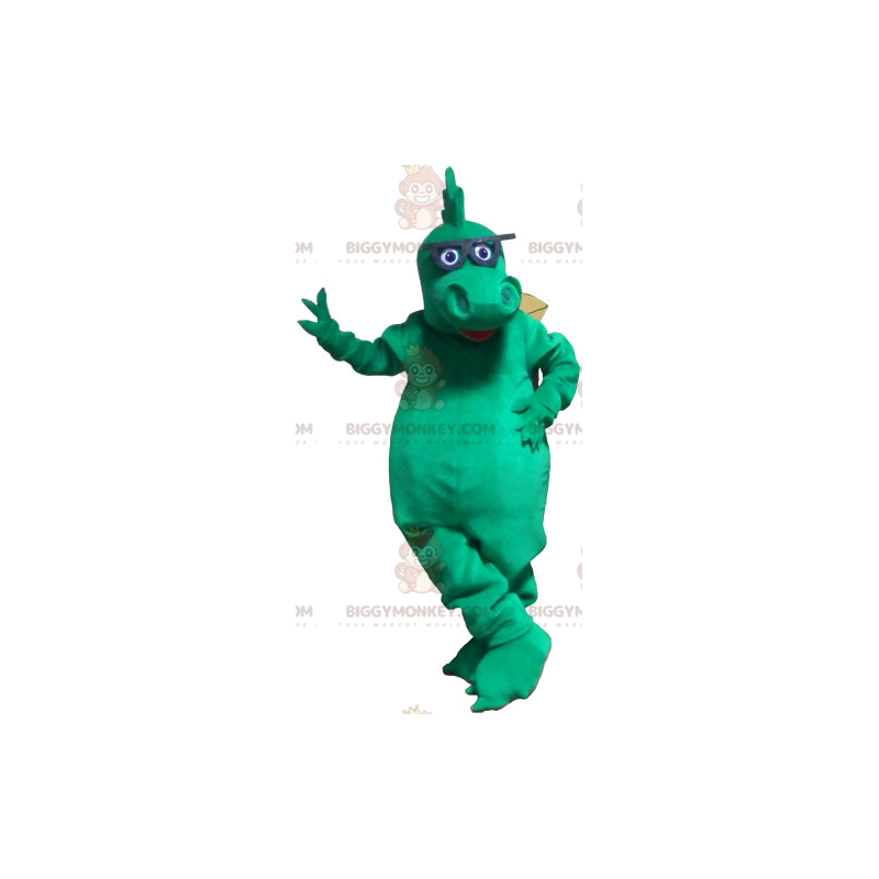 Dragon BIGGYMONKEY™ mascottekostuum met bril - Biggymonkey.com Dragon BIGGYMONKEY™ mascottekostuum met bril - Biggymonkey.com