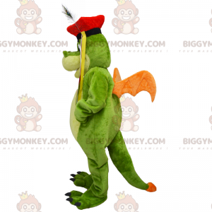 Costume da mascotte drago BIGGYMONKEY™ con berretto rosso -