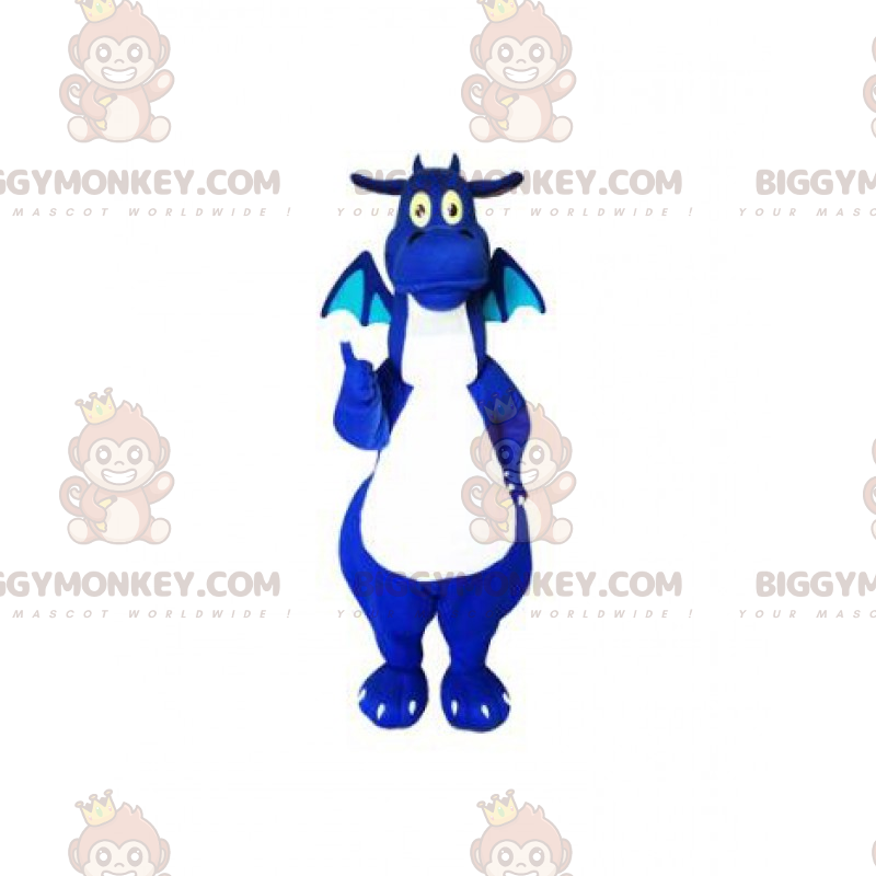 Blue and White Dragon BIGGYMONKEY™ Mascot Costume –