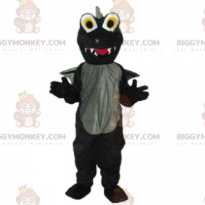 Traje de mascote Big Eyes Black and Grey Dragon BIGGYMONKEY™ –