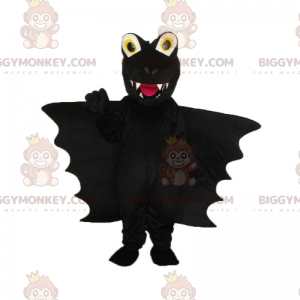 Costume de mascotte BIGGYMONKEY™ de dragon noir aux grandes