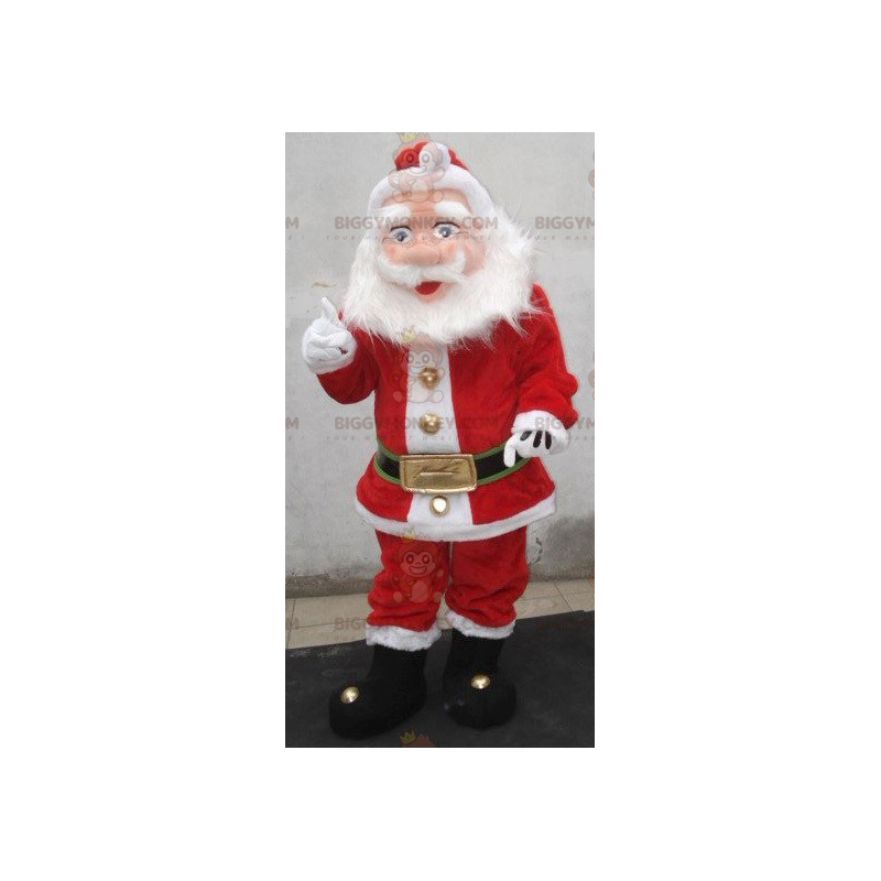 Santa Claus BIGGYMONKEY™ Mascot Costume Dressed in Red and Santa Claus BIGGYMONKEY™ Mascot Costume Dressed in Red and