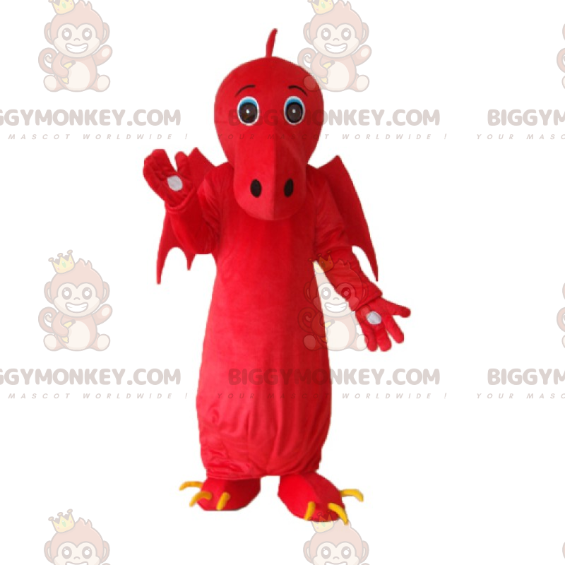 Costume de mascotte BIGGYMONKEY™ de dragon rouge aux grandes