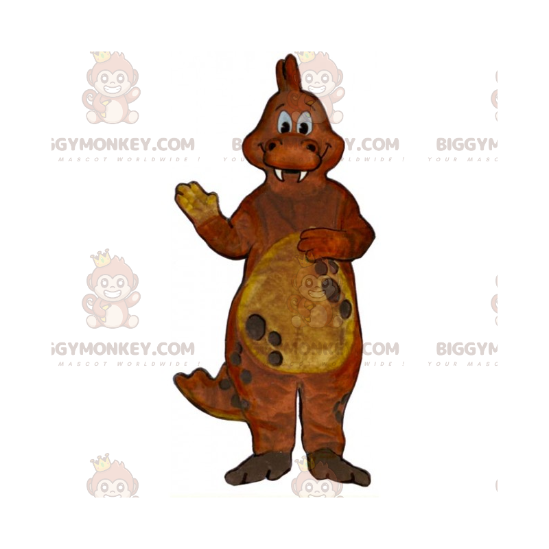 Mycket leende brun drake BIGGYMONKEY™ maskotdräkt - BiggyMonkey Mycket leende brun drake BIGGYMONKEY™ maskotdräkt - BiggyMonkey