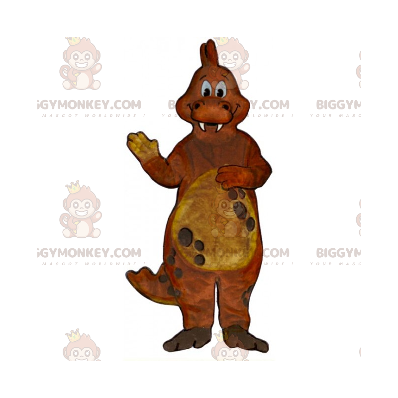 Very Smiling Brown Dragon BIGGYMONKEY™ Mascot Costume –