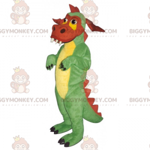 Disfraz de mascota dragón tricolor BIGGYMONKEY™ -