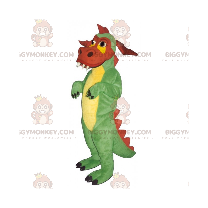 Costume da mascotte drago tricolore BIGGYMONKEY™ - Costume da mascotte drago tricolore BIGGYMONKEY™ -