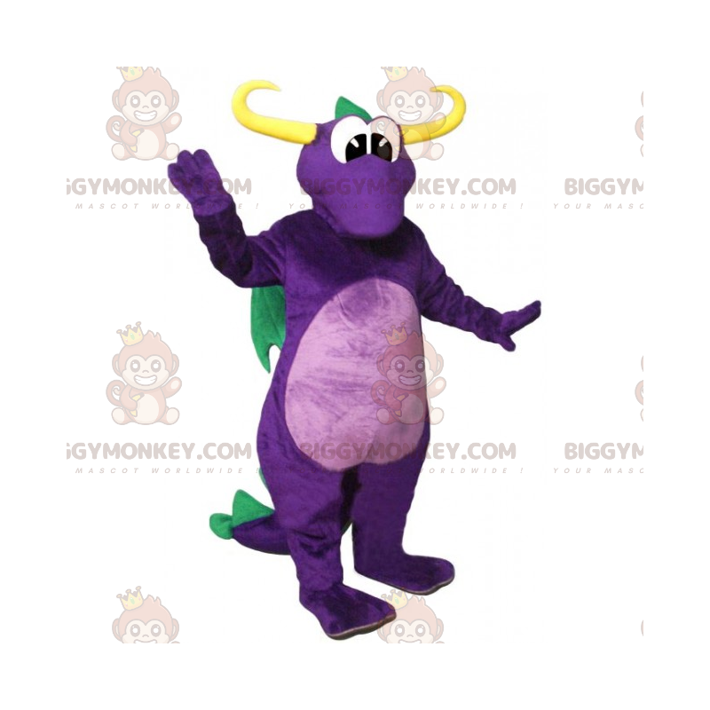 Costume de mascotte BIGGYMONKEY™ de dragon violet et ailes