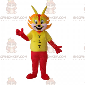 Traje de mascote de dragão de rosto flamejante BIGGYMONKEY™ –