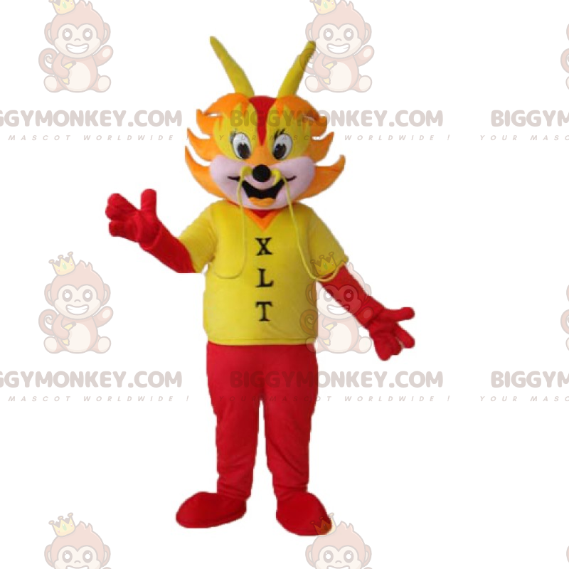 Blazing Face Dragon BIGGYMONKEY™ maskotkostume - Drage maskot - BIGGYMONKEY_015685 - BiggyMonkey.com