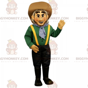 Farmer BIGGYMONKEY™ Mascot Costume with Hat - Biggymonkey.com