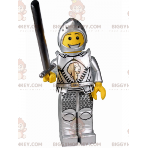 Costume de mascotte BIGGYMONKEY™ de figurine lego - Chevalier -