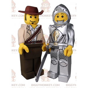 Costume de mascotte BIGGYMONKEY™ de figurine lego - Chevalier -