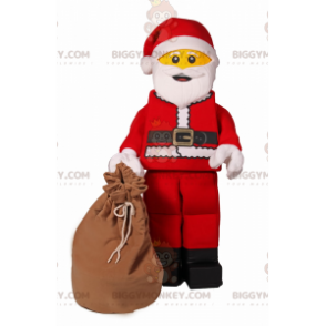Costume de mascotte BIGGYMONKEY™ de figurine lego - Père Noel -