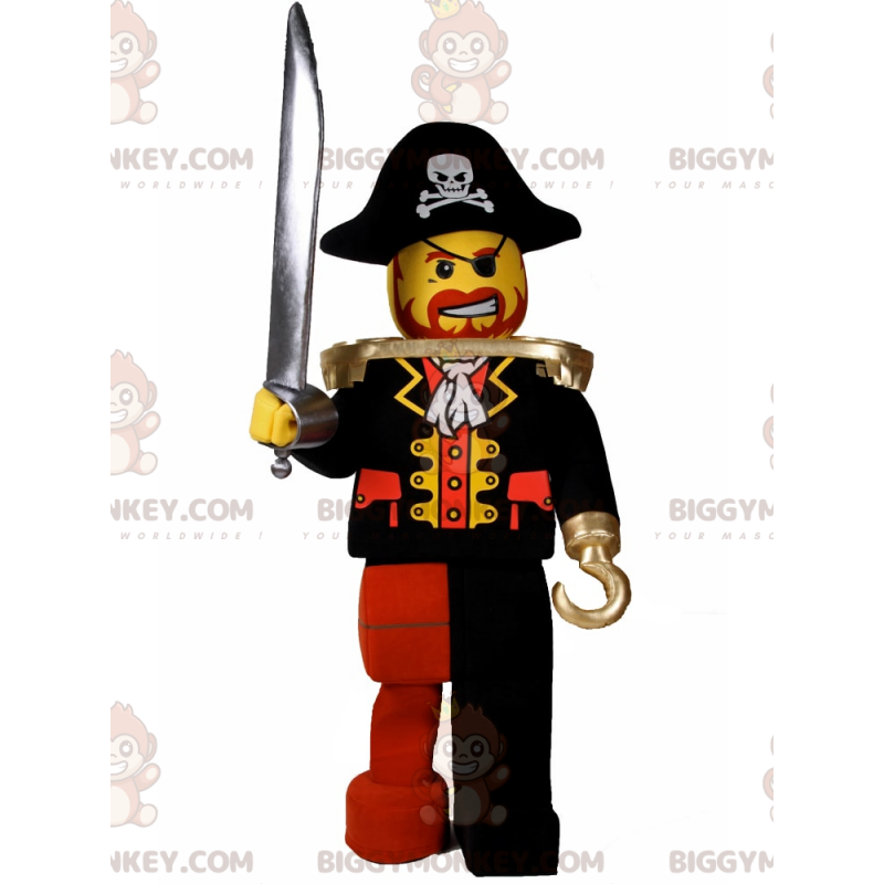Kostým maskota Lego Minifigure BIGGYMONKEY™ – Pirát – Kostým maskota Lego Minifigure BIGGYMONKEY™ – Pirát –