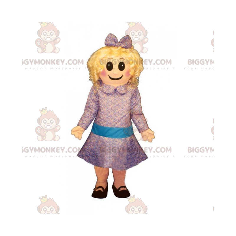 Chica con vestido BIGGYMONKEY™ Disfraz de mascota - Chica con vestido BIGGYMONKEY™ Disfraz de mascota -