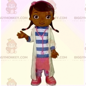 Dívčí maskot BIGGYMONKEY™ v kostýmu doktora - Chlapci a dívky maskoti - BIGGYMONKEY_015724 - BiggyMonkey.com