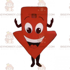 Costume de mascotte BIGGYMONKEY™ de flèche descendante avec