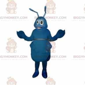 Disfraz de mascota BIGGYMONKEY™ con mosca azul y negra en ropa deportiva