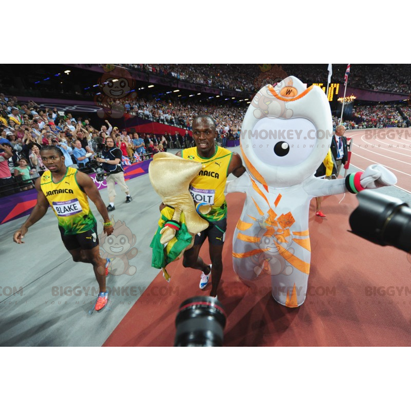Alien BIGGYMONKEY™ mascottekostuum - Olympische Spelen van 2012 Alien BIGGYMONKEY™ mascottekostuum - Olympische Spelen van 2012