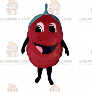 Disfraz de mascota BIGGYMONKEY™ de frambuesa sonriente -