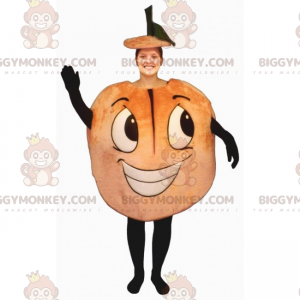 Στολή μασκότ Fruit BIGGYMONKEY™ - Χαμογελαστό Ροδάκινο - Μασκότ φρούτων - BIGGYMONKEY_015741 - BiggyMonkey.com