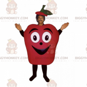 Traje de Mascote Fruit BIGGYMONKEY™ - Maçã Vermelha Sorridente