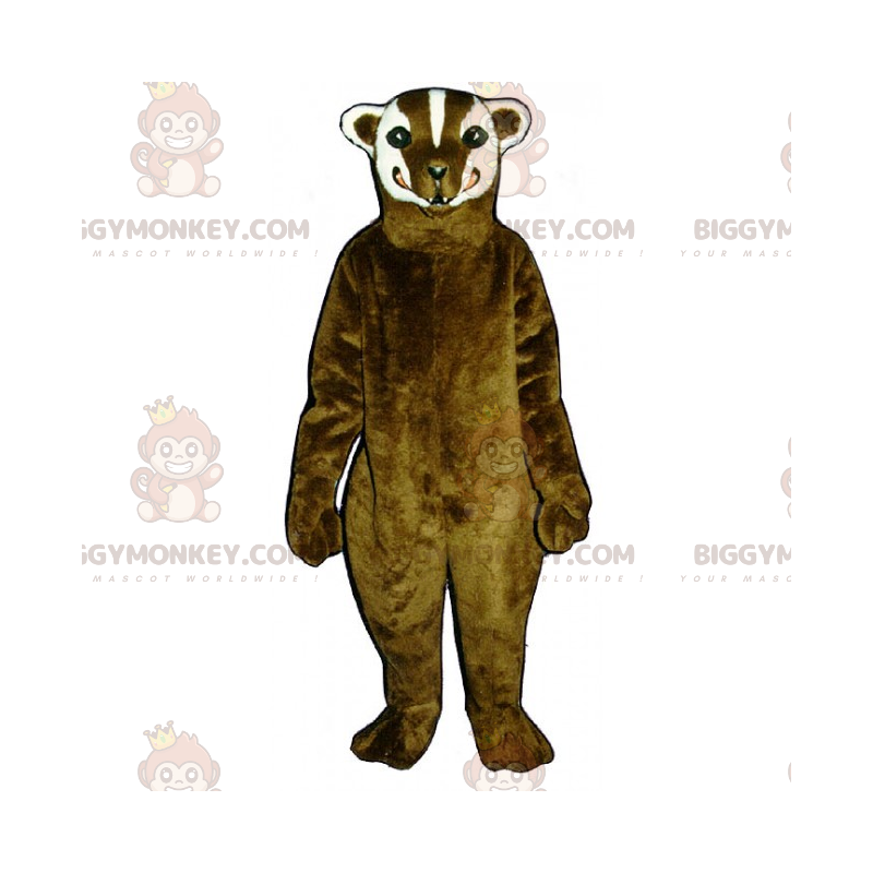 Brun och vit iller BIGGYMONKEY™ maskotdräkt - BiggyMonkey maskot Brun och vit iller BIGGYMONKEY™ maskotdräkt - BiggyMonkey maskot