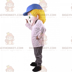 Boys BIGGYMONKEY™ Mascot Costume with Blue Cap - Biggymonkey.com