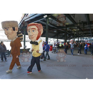 2 male mascot BIGGYMONKEY™s an Indian and a red-haired