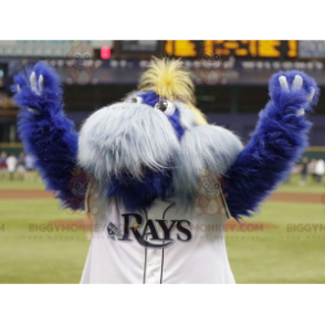 BIGGYMONKEY™ All Furry Blue and White Monster Man Mascot