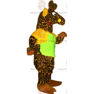 Green Giraffe BIGGYMONKEY™ Mascot Costume with Teeshirt -