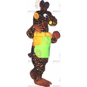 Green Giraffe BIGGYMONKEY™ Mascot Costume with Teeshirt -