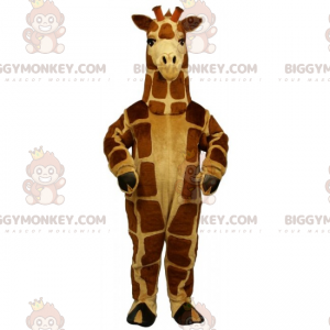 Brązowo-brązowy kostium maskotka żyrafa BIGGYMONKEY™ -