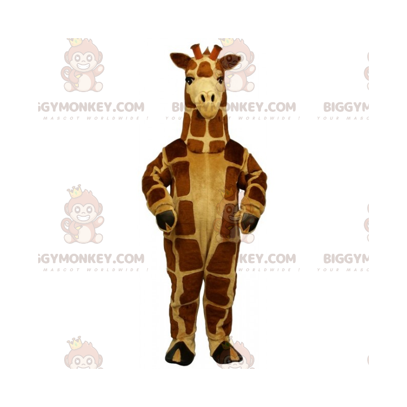 Brown and Tan Giraffe BIGGYMONKEY™ Mascot Costume -