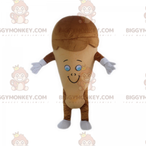 Disfraz de mascota de helado de café BIGGYMONKEY™ con cara