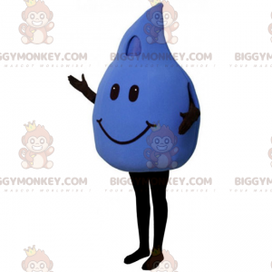Water Drop BIGGYMONKEY™ Mascot Costume With Smiling Face -