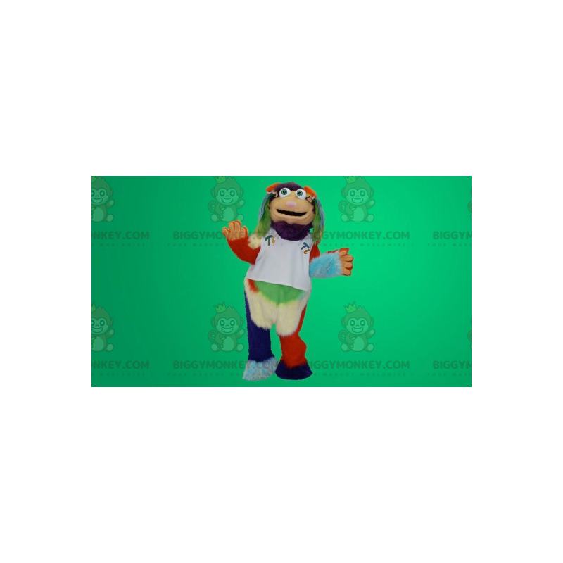 Costume de mascotte BIGGYMONKEY™ de yéti multicolore -