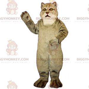 Große graue Katze BIGGYMONKEY™ Maskottchen-Kostüm -