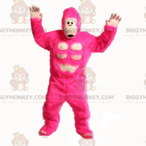 Big Pink Gorilla BIGGYMONKEY™ Maskottchenkostüm -