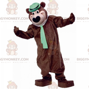 Big Bear BIGGYMONKEY™ Maskottchen-Kostüm mit Krawatte und Hut -