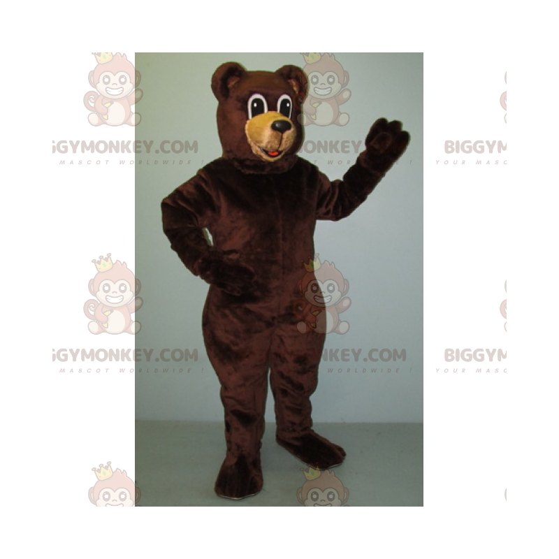 Traje de mascote de grande urso pardo BIGGYMONKEY™ –