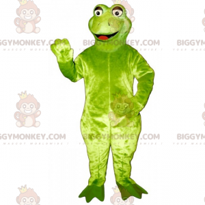 Großer lächelnder Frosch BIGGYMONKEY™ Maskottchen-Kostüm -