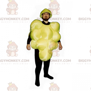 Yellow Grape BIGGYMONKEY™ maskottiasu - Hedelmän maskotti - BIGGYMONKEY_015835 - BiggyMonkey.com