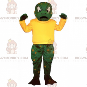 Kostým maskota žáby BIGGYMONKEY™ se svetrem - Žabí maskoti - BIGGYMONKEY_015841 - BiggyMonkey.com