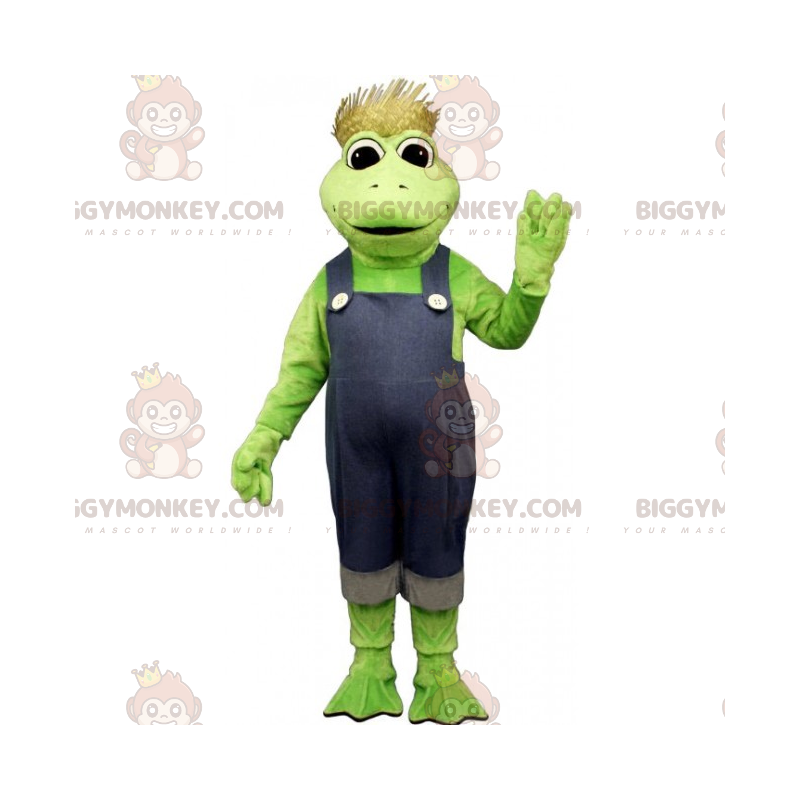 BIGGYMONKEY™ Frog Mascot Costume In Scarecrow Sizes L (175-180CM) picture