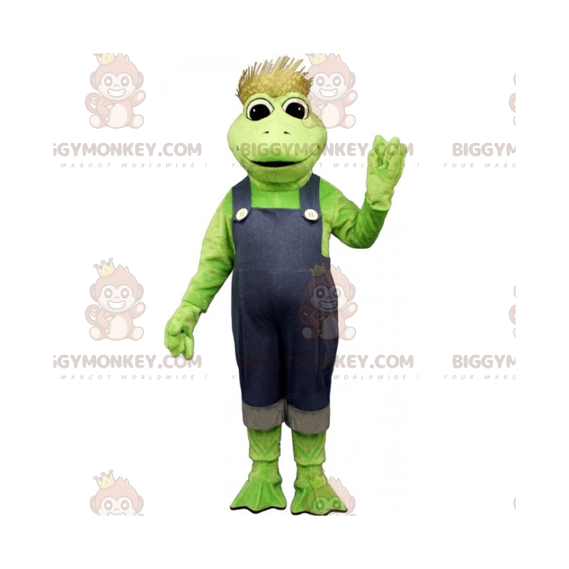 BIGGYMONKEY™ sammakon maskottiasu Scarecrow-asussa - BIGGYMONKEY™ sammakon maskottiasu Scarecrow-asussa -