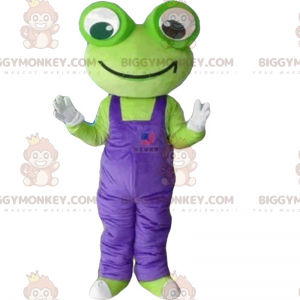 Big Eyed Frog BIGGYMONKEY™ Mascot Costume & Overalls –