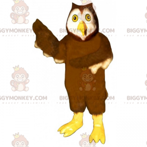 Yellow Legged Owls BIGGYMONKEY™ maskottiasu - Lintu maskotti - BIGGYMONKEY_015874 - BiggyMonkey.com