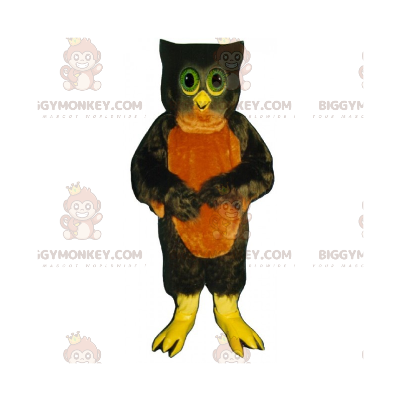 Green Eyed Owls BIGGYMONKEY™ maskottiasu - Lintu maskotti - BIGGYMONKEY_015875 - BiggyMonkey.com